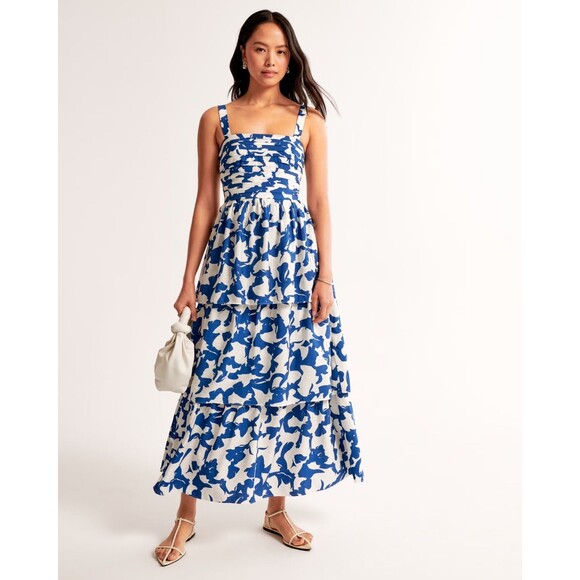 Abercrombie & Fitch Dresses & Skirts - Abercrombie & Fitch Women’s Emerson Tie Strap Maxi Dress size XXL NWOT Coastal